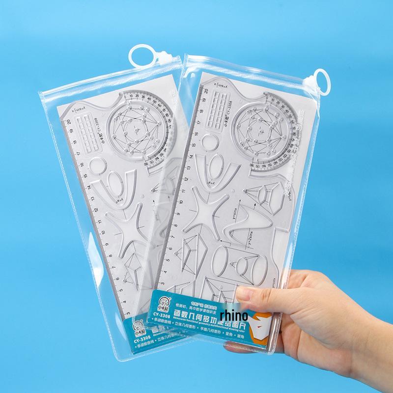Rotatable Multi-Functional Drawing and Geometric Ruler Set for Students