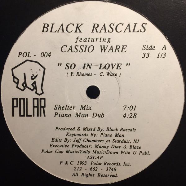 

12inch Record BLACK RASCALS, CASSIO WARE - So In Love POL004 Polar Records 1993 US Dance & Electronica Used