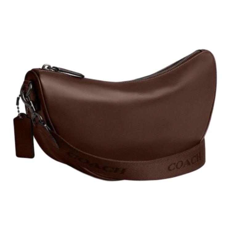 Coach Hall 29 Solid Color Zipper Crossbody Bag Large Unisex Bags Maple-Brown CY754-MPL
