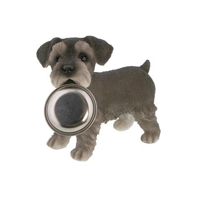 Benny's Dog Figurine, Polyresin, Benny's Animal, "Give Me Your Food" Schnauzer, QB-004D