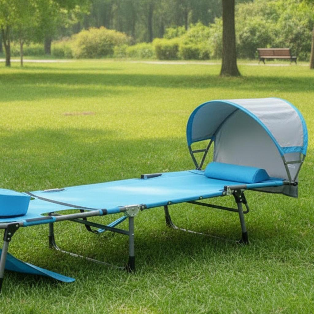 Portable Folding Lounge Bed Foldable Sunbathing for Beach