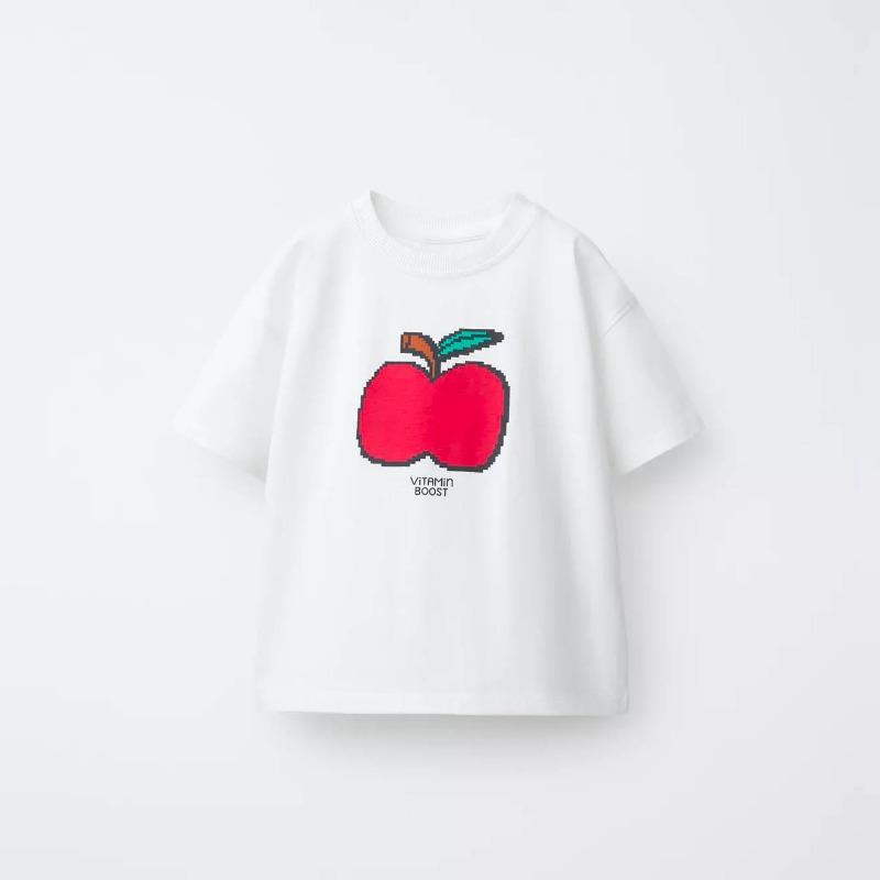 Summer Clothing Short Sleeve Tshirt Children's Printed Fruit T-shirts Round Collar Casual Kids Clothes Simple Girls Boys Tees