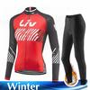 Velvet Warm Cycling Suit Set Women Fashion Long Sleeves Cycling Jersey Set Thermal Fleece Female MTB Road Bike Mallot Ciclismo Hombre