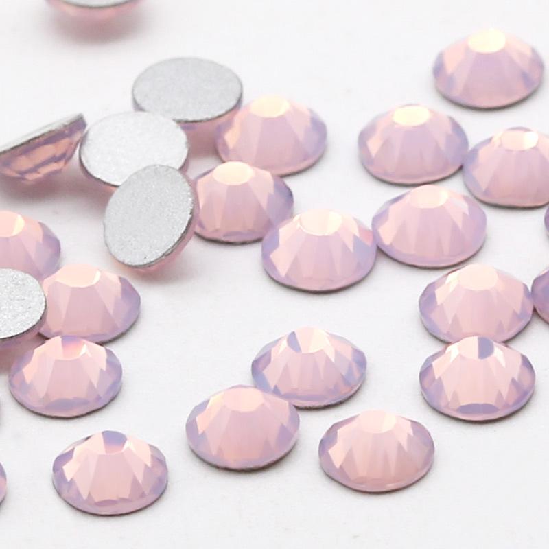 Bulk Rhinestones Ss 10,12,16,20 pink Opal Flat Back Strass Crystal Diamond for Nail Art Design