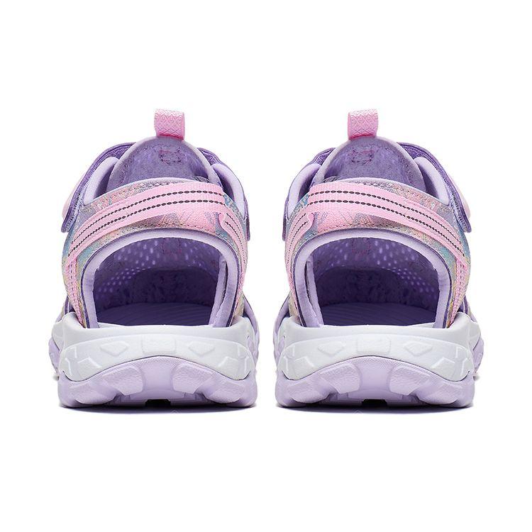 Li Ning Youth  Childrens Trekking 1.5 Sports Lifestyle Series Color Block Sandals Kids Sandals Purple YKUT016-2