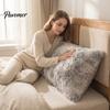 Bed Pillow Case Shaggy Faux Fur Pillowcase, Fluffy Plush Cover, Fuzzy Skin Friendly Sham Solid Color for Autumn Winter Covers