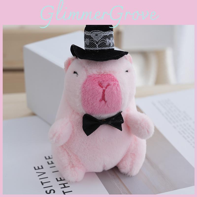 Soft Capybara Lovers Plush Doll Keychain Pendant For Backpack And Car Decor