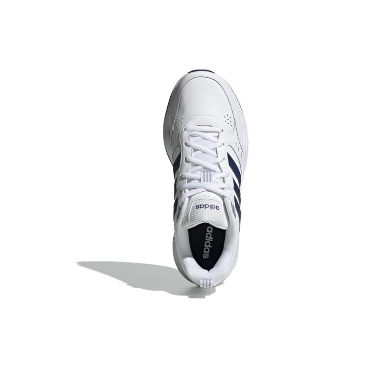 Adidas Neo Strutter Leather Cushioning Slip Resistant Balance Lightweight Low top Casual Shoes Unisex White Blue EG2654