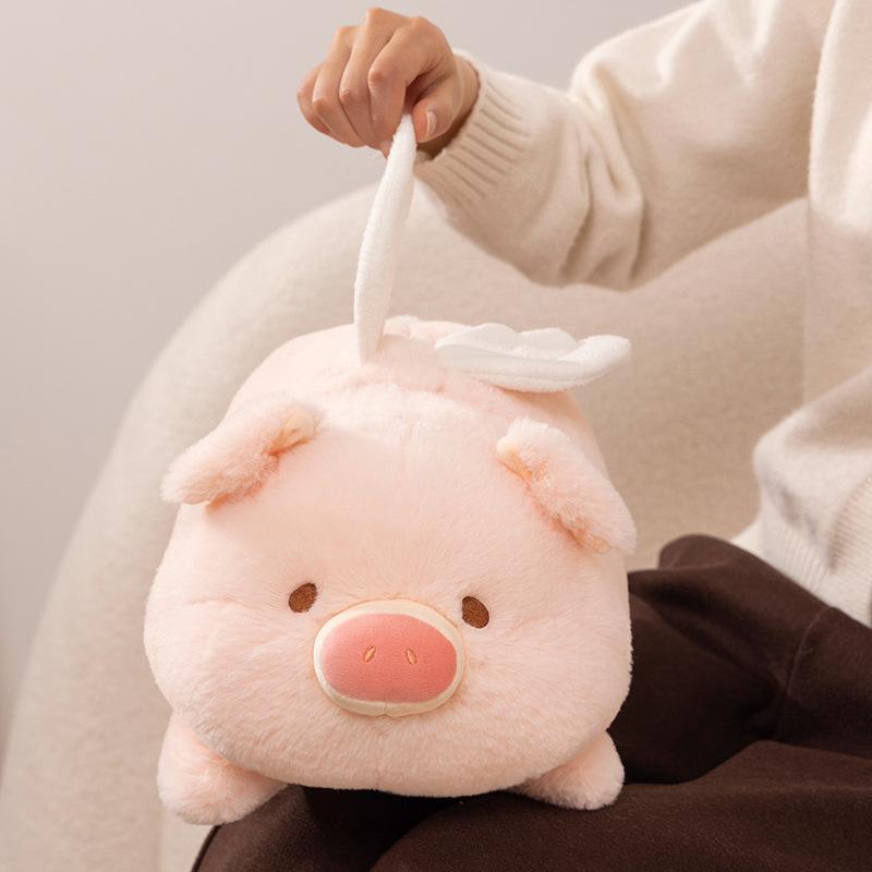 Cute Cute Angel Pig Doll Plush Toy Lying Pig Doll Doll Children Soothing Doll