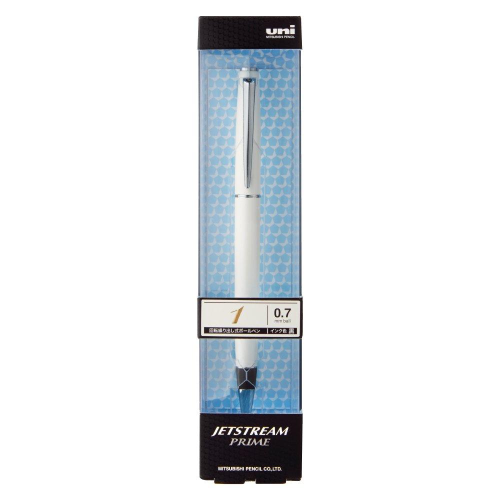 Mitsubishi Pencil Jetstream Prime Ballpoint Rotating Pearl Easy To Oil-Based Pen, Retractable, 0.7mm, White, Write, SXK300007PA.1