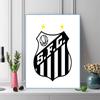 Santos FC Pattern  3pcs 100% Round Full Drill 5D DIY Diamond Painting Embroidery Cross Stitch Rhinestone Décor