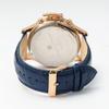 Watch Quartz Brand Casual Business Analog Leather Belt Blue with Watch Cross PGBL [Salvatore Marra] Men's