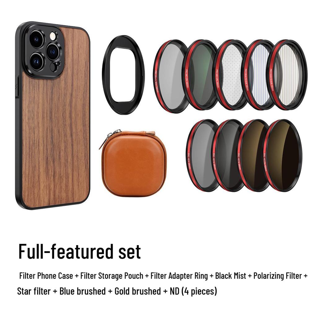 58mm iPhone Photography Filter Set: HD CPL, Starburst, Black Soft, Gold, Blue, ND