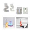 U-shape S-shape Candlestick Siliocne Mold Handmade Plaster Epoxy Resin Candle Holder Tray Molds Home Crafts Decoration