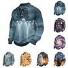 Men's Halloween Fashion Long Sleeve Button Up Shirt