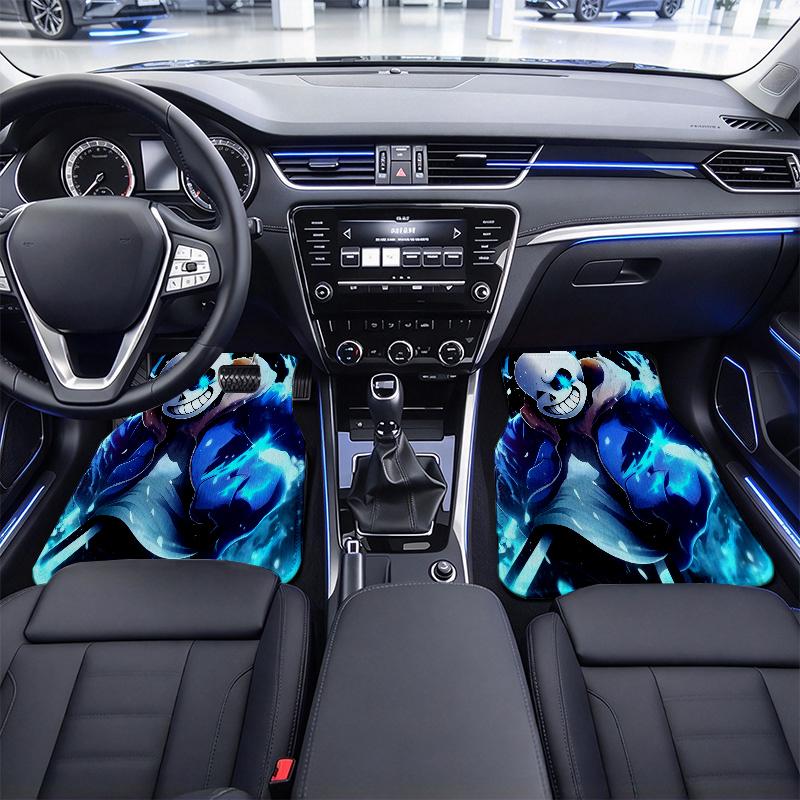 Sans Pattern Black Car Floor Mats Full  Car Mats, XPE Non-Slip And Wear-Resistant Mats Suitable for SUV Interiors