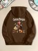 Men's Cozy Christmas Captain Print Hoodie Casual Stylis
