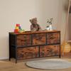 Drawer Storage Cabinet with 5 Drawers, Clothes-drawer Closet for Living Room Bedroom & Entryway, Metal Frame + Wood Board