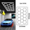 Honeycomb Hexagonal Garage & Car Wash Waterproof Lights - 110V/220V