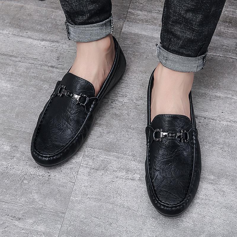 Men's Shoes Doudou Shoes Summer New Fashion Casual Leather Shoes Soft Sole Soft Surface Men's Shoes