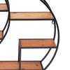 Round Wall Shelf - Divit - 6 Shelves - Diameter 68 Cm - Metal and Wood Structure