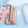 Pencil Case Portable School Children Pen Box Reusable Battery Operated Birthday Book Shop Stationery Storage Organizer Girl