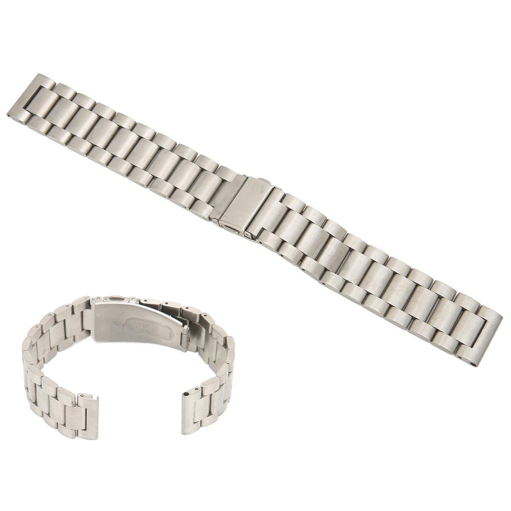 Smartwatch Band 20mm Double Buckle Wrist Strap Matel with Watch Pin for Amazfit GTS 3 GTS 2 Bip S Bip USilver
