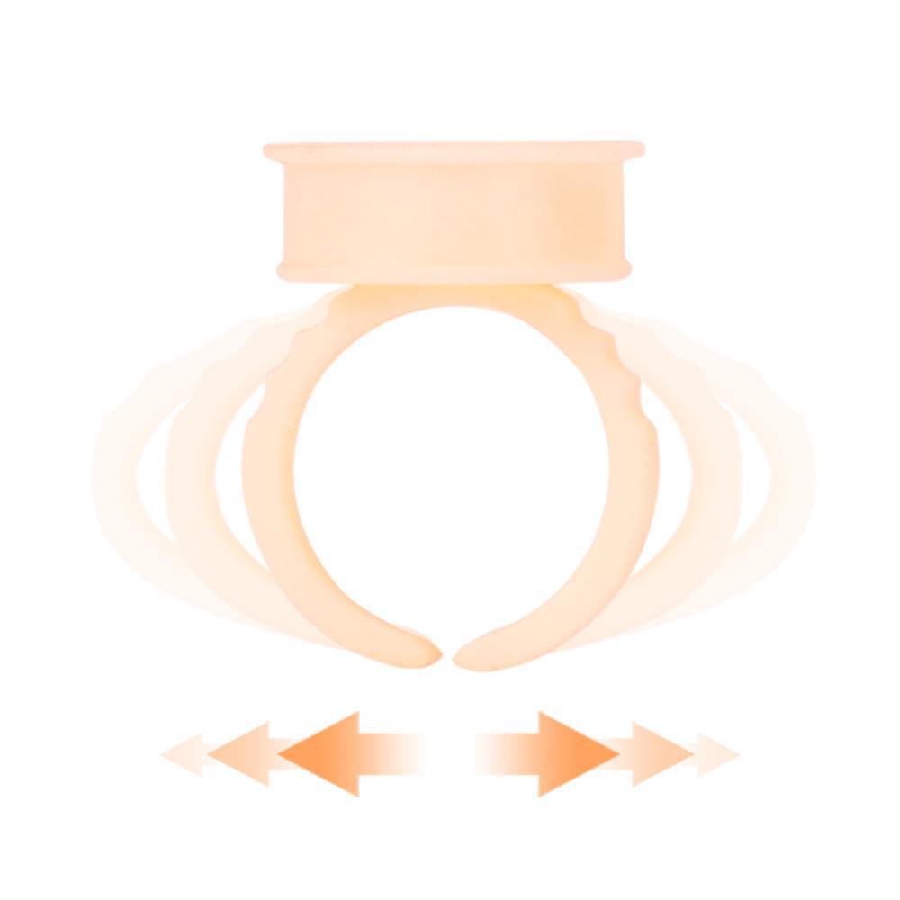 100PCS Disposable Soft Silicone Tattoo & Eyebrow Embroidery Pigment Cups with Finger Ring