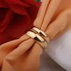 Simple 2/4/6/8mm Stainless Steel Wedding Rings Golden Smooth Women Men Couple Ring  Jewelry