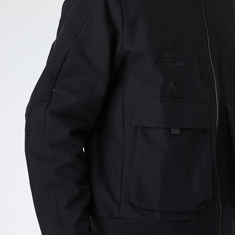 Adidas Thermal Padded Bomber Jacket Men Jackets Black GM4403