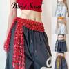 Adjustable Belly Dance Belt Handmade Sequin Waist Chain  Belly Dance Accessories