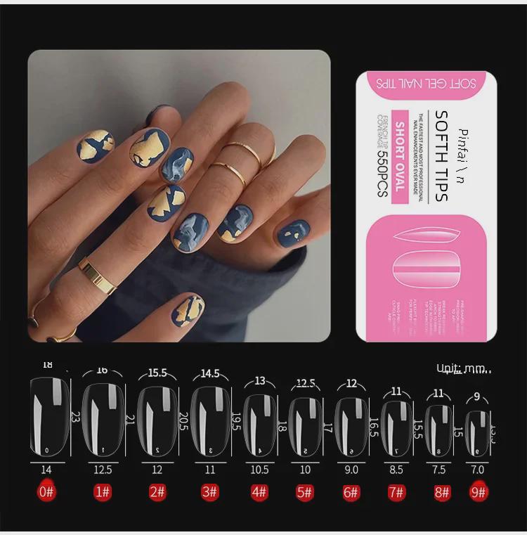 Frosted Fine Dog White Nail Art Tips - Ultra-thin Seamless False Nail Stickers