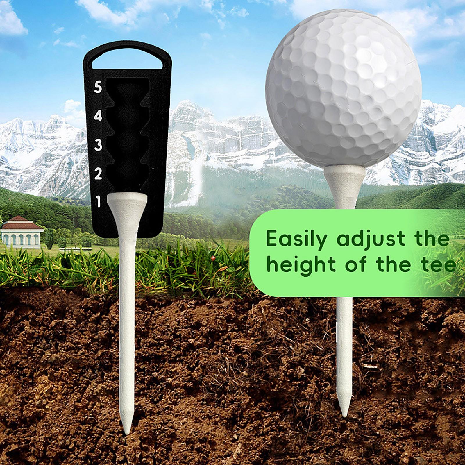 

Golf Tee Height Setter Ball Tee Adjuster Tee Positioning Aid Tool One Size