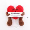 Hand-Woven Positive Energy Potato Funny Vegetables And Fruits Emotion Expression Pendant Pocket Hug Knitting Ornaments With Card