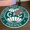 Coritiba Foot Ball Club Green Leaf Crest Circular Area Rug Brazilian Football Round Floor Carpet Gaming Chair Living Room Bedroom Decor Mat