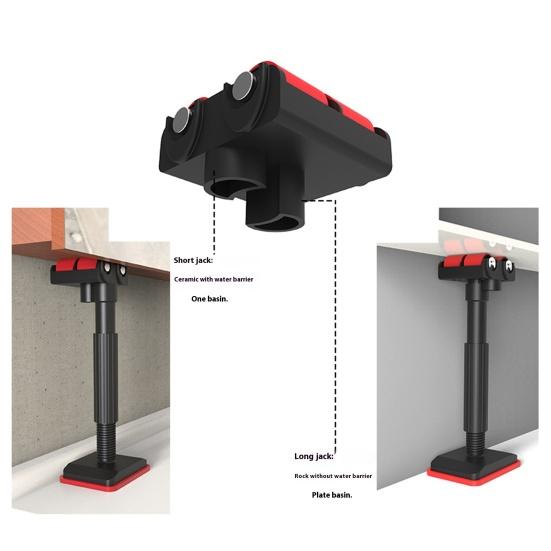 1/2 buc. Suporturi telescopice de ridicare, Capacitate portantă puternică, Stabilitate ridicată, Reglare înălțime, Ridicare cu economie de efort