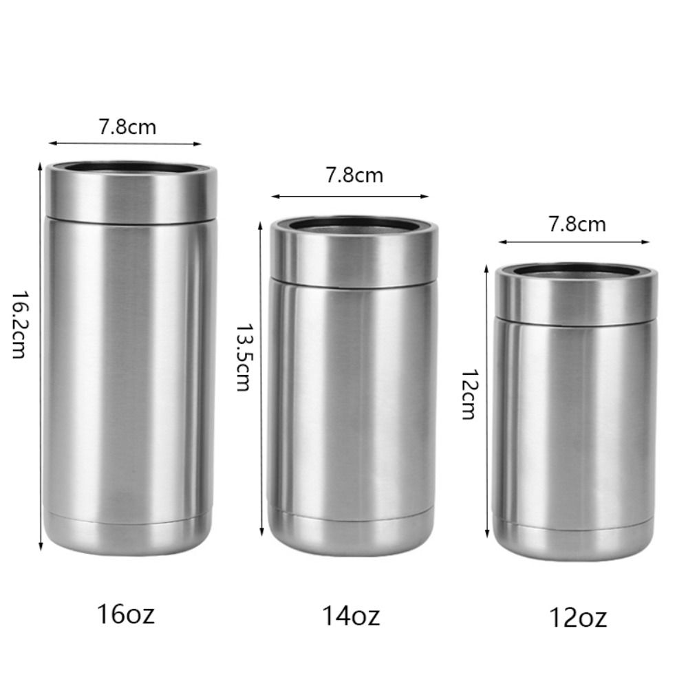 Double Wall Insulated Beer Cooler Stainless Steel Cola Can Cooler Beer Bottle Cold Keeper  Outdoor