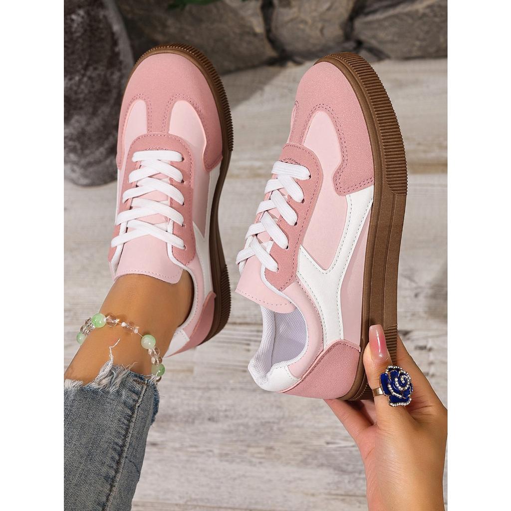 Women's Lace Up Sports Shoes - Low Cut Design, Suitable for Fitness, Skateboarding, Daily Wear and Casual Shoes All Season, Women's Sports Shoes