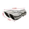 1Pc Universal Car Exhaust Muffler Tip Round Stainless Steel Car Tail Rear Chrome Round Exhaust Pipe Tail Muffler Tip Pipe Silver