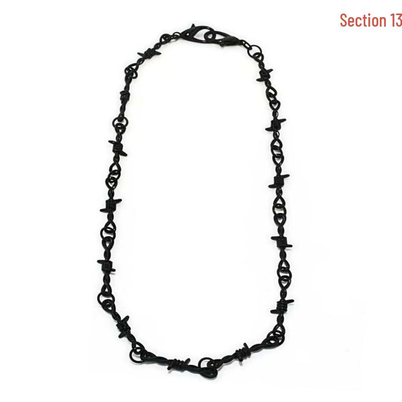 Conjunto Moderno de Gargantilla de Espinas y Pulsera de Pinchos: Estilo Minimalista Hip-Hop Punk