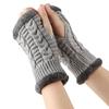 Soft Knitted Gloves Windproof Winter Women Gloves New Half-Finger Gloves Women