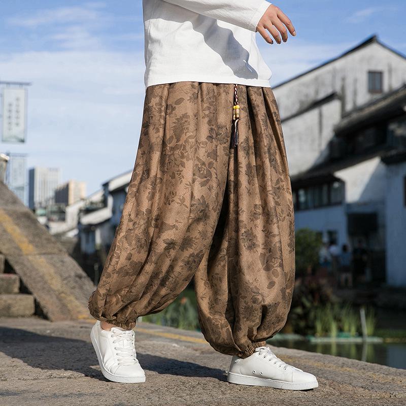 

Чоловічі ретро вельветові жакардові широкі бриджі осінь/зима 2023 5XL