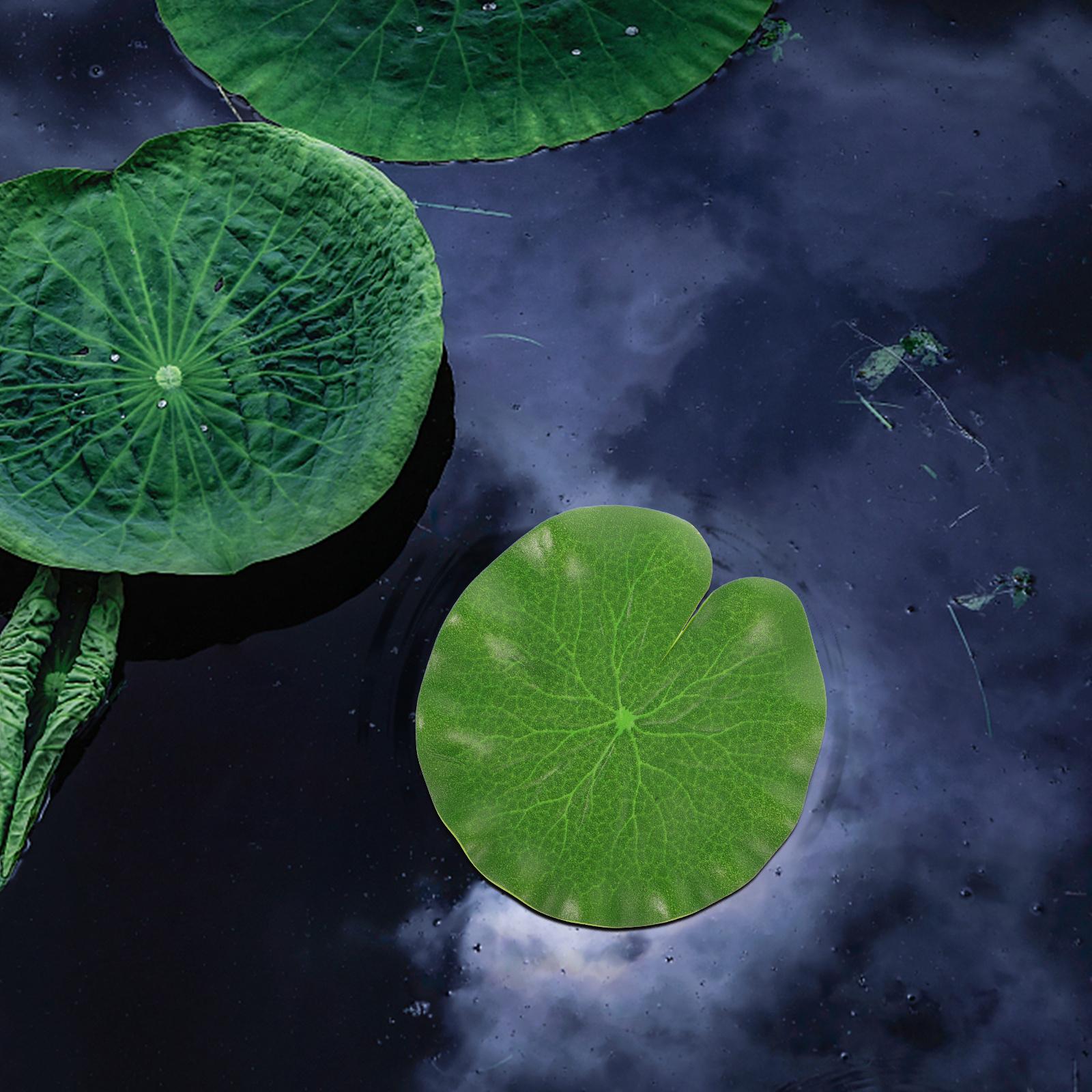 6 шт. Реалистичные Искусственные Листья Лотоса, Плавающие на Воде, Декор для Бака, Пруда, Фонтана 10 см, Зеленые Имитация Листьев Лотоса 10X10X0.2CM