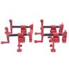 (4 Pack) 3/4" Wood Gluing Pipe Clamp Set Heavy Duty Vertical Bracket Water Pipe Clamp Woodworking Cast Iron Kit Red