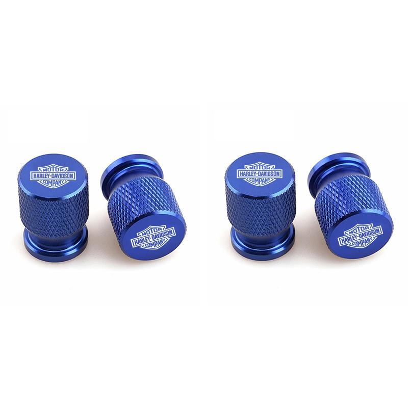 4pcs Metal Motorcycle Tire Valve Cap Car Tyre Air Stems Cover For Harley Davidson 86-92 FXRT/86-90 FLST/88-17 FLSTC/94-17 FLHR
