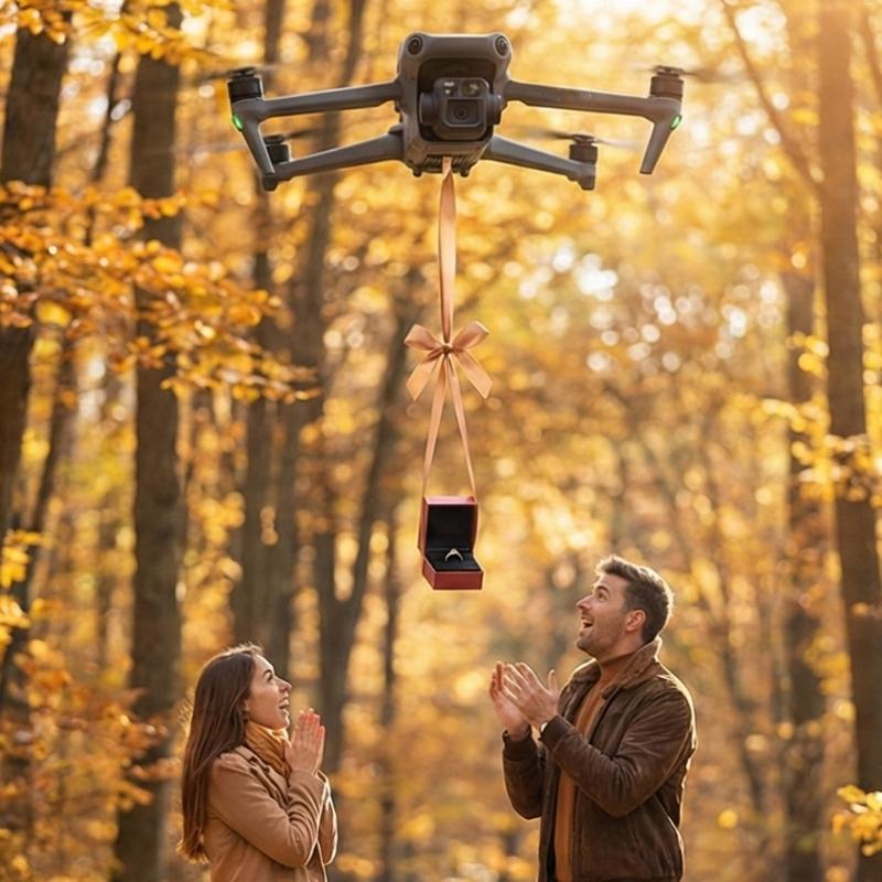 Precisions Payloads Delivery Air Dropping Thrower for Air 3 Drones Landing Gear and Long Release Mechanism