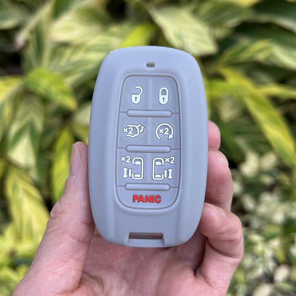 6+1 Buttons Silicone Car Key Cover Case For Chrysler Pacifica     Voyager  Proximity Smart Remote Key