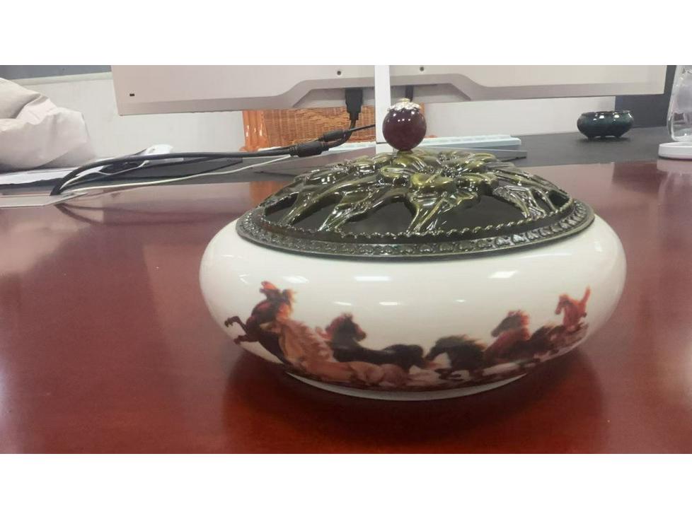 Large Ceramic Indoor Incense Burner: Fireproof Sandalwood & Stick Holder, Mosquito Repellent Ornament