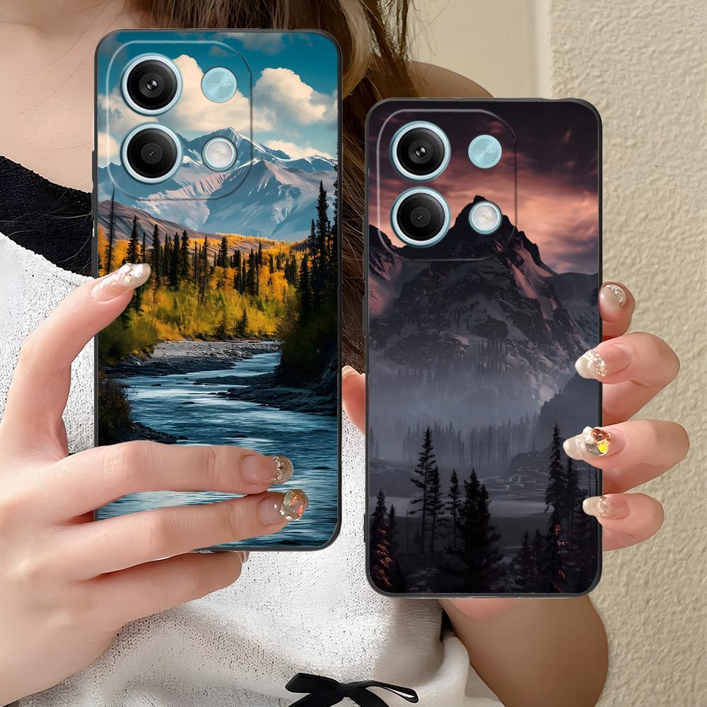 Mountain Forest Mobile Phone Case for Xiaomi Redmi 15 14 13 12 A5 3 2 1 C Plus 4G 5G Colorful Printing Cover Luxury Cover Pretty