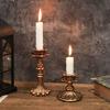 Carved Resin Candlestick Holder for Home Decoration - Candlelight Dinner Atmosphere Prop Ideal for Restaurant Bar Bedroom